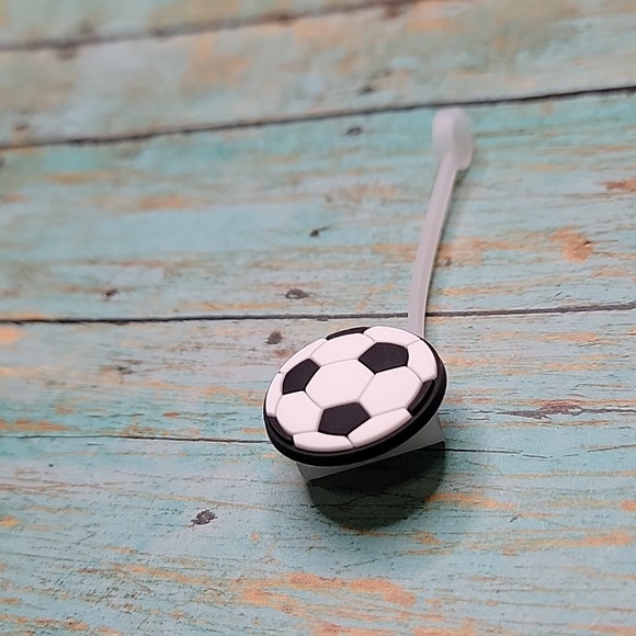 Soccer Ball Straw Topper - Picture 2 of 5